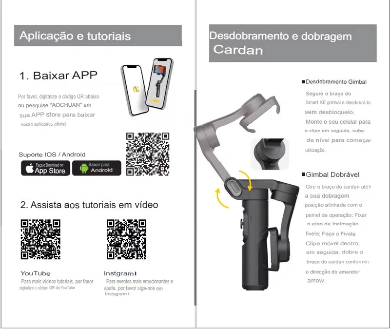 Gimbal Smart XE - Estabilizador e Detecção Facial