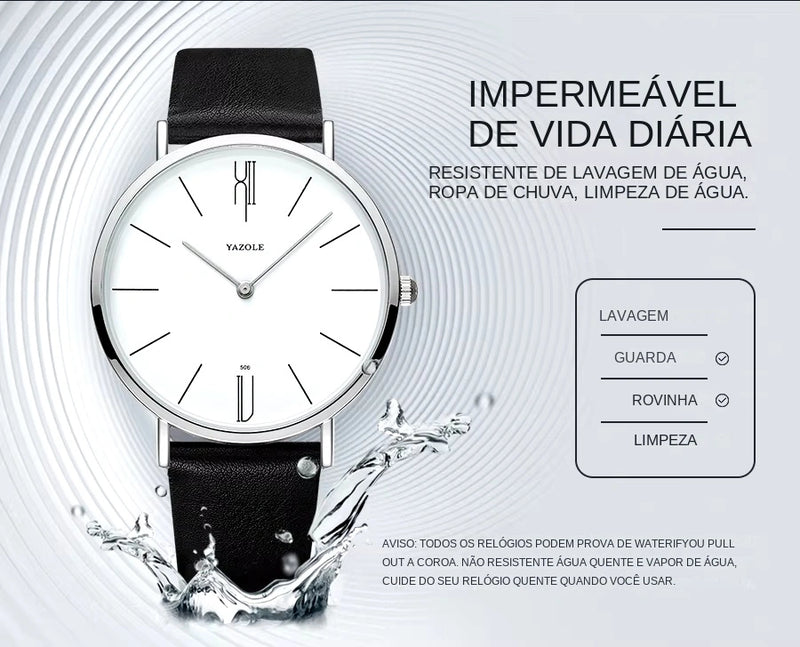 Relógio YAZOLE Urban -Estilo e Elegancia